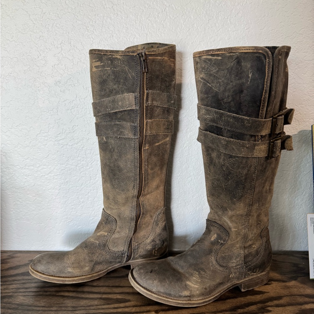 BEDSTU Distressed “Date” Leather Boots - Picture 2 of 6